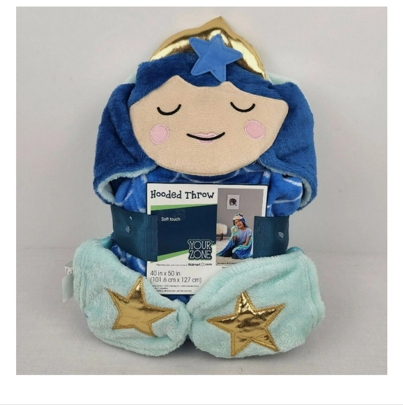 Your Zone Mermaid Hooded Throw Blanket - Picture 2 of 5